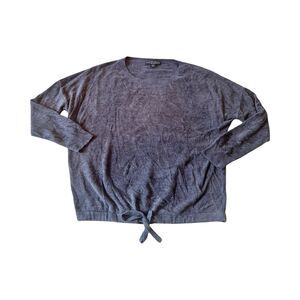 Barefoot Dreams Womans XS Cozy Chic Ultra Lite Pullover In Charcoal Gray
